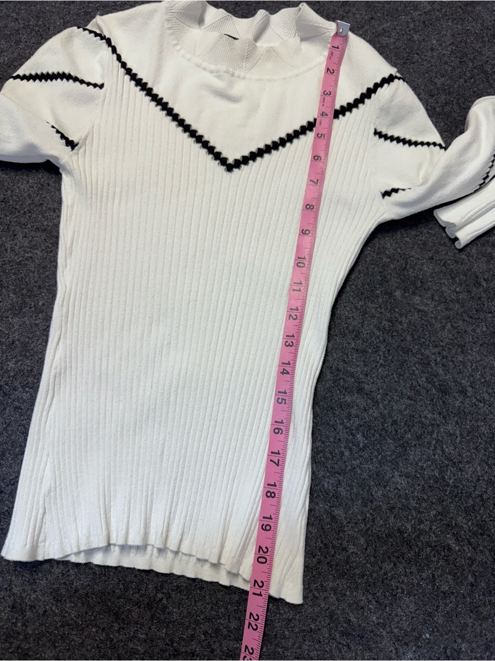 Karen Millen Pointelle Chevron Sweater - Picture 10 of 10